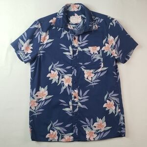 American Eagle Men Shirt Short Sleeve XS Cotton Hawaiian Print